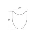 700C road 30mm deep 25mm wide tubular carbon rim