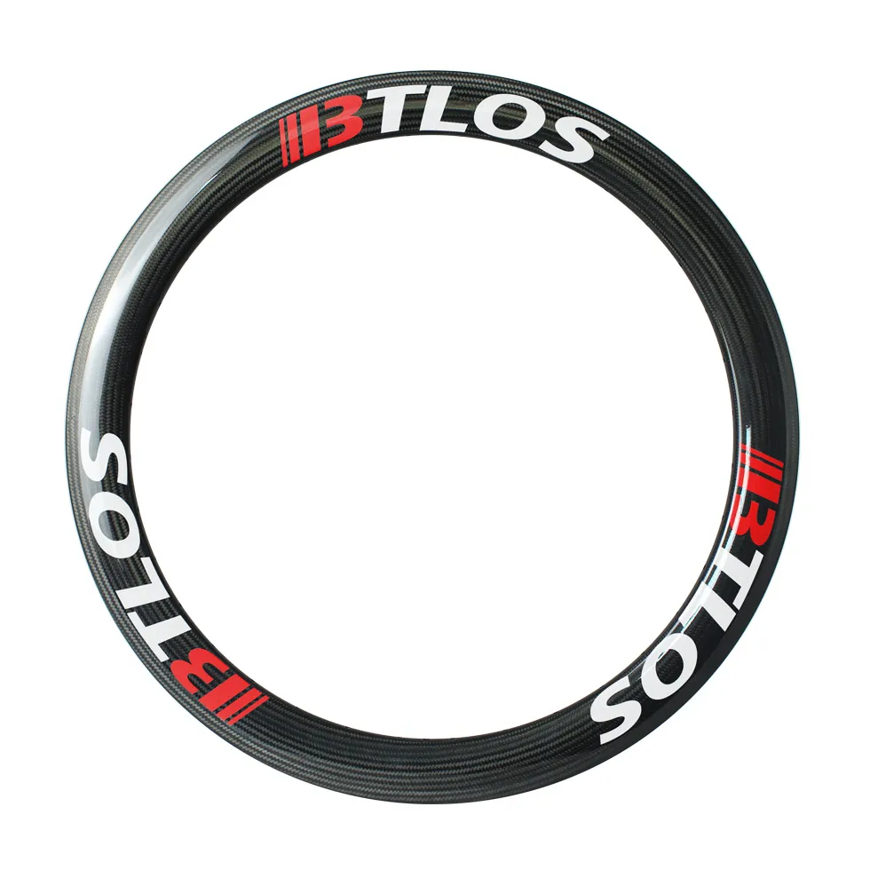 thumbnail image 2 of 700C Carbon Clincher Wheelset 50mm Deep U-Shape | Road Bike Front & Rear Rim Brake | 25-28C Compatible 2 of 5