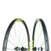 Asymmetric hand-built XC trail carbon bike wheels