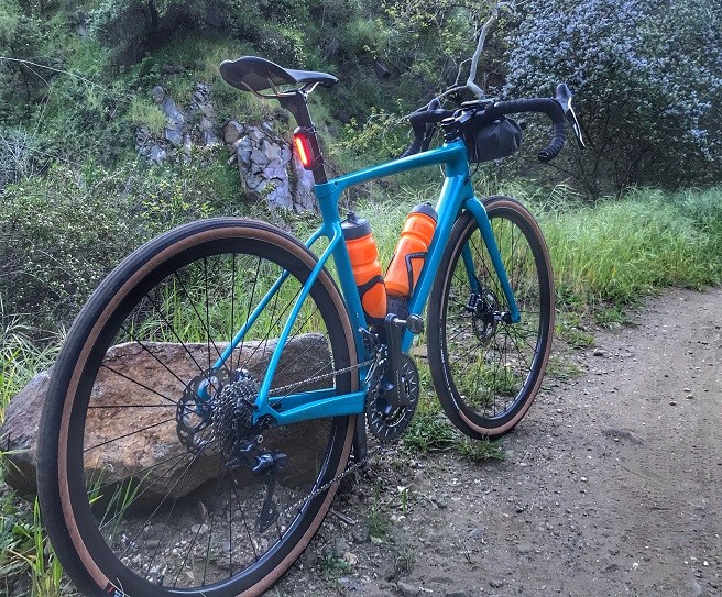 gravel bicycle with BTLOS carbon wheels