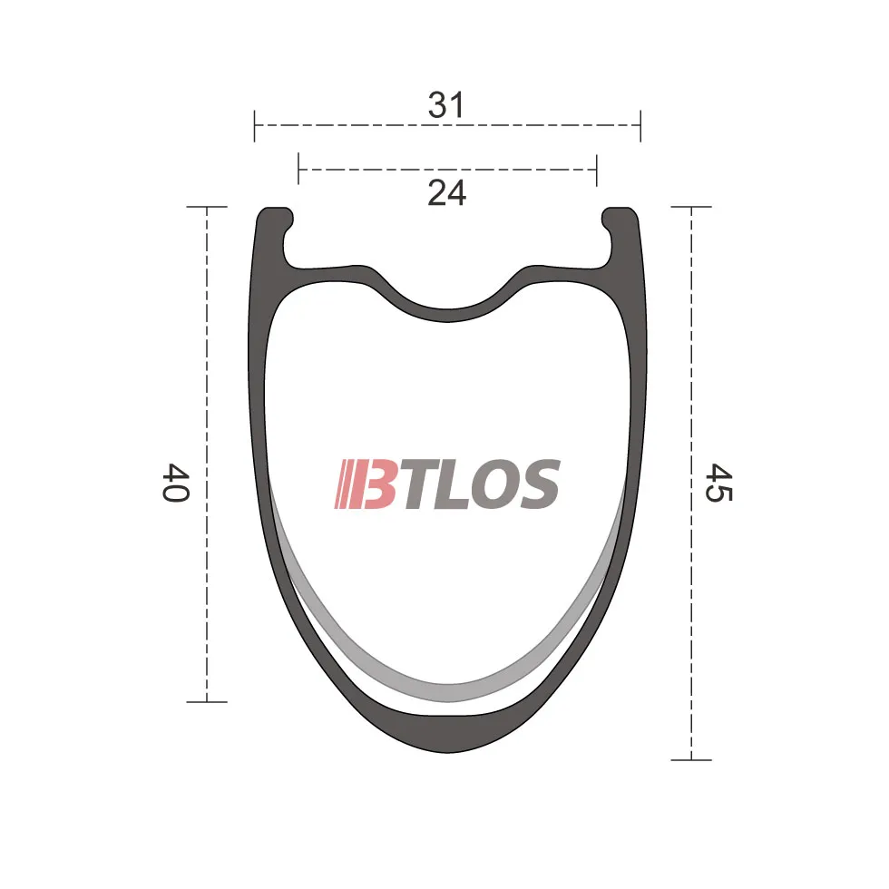 ARC45W cross-section drawing